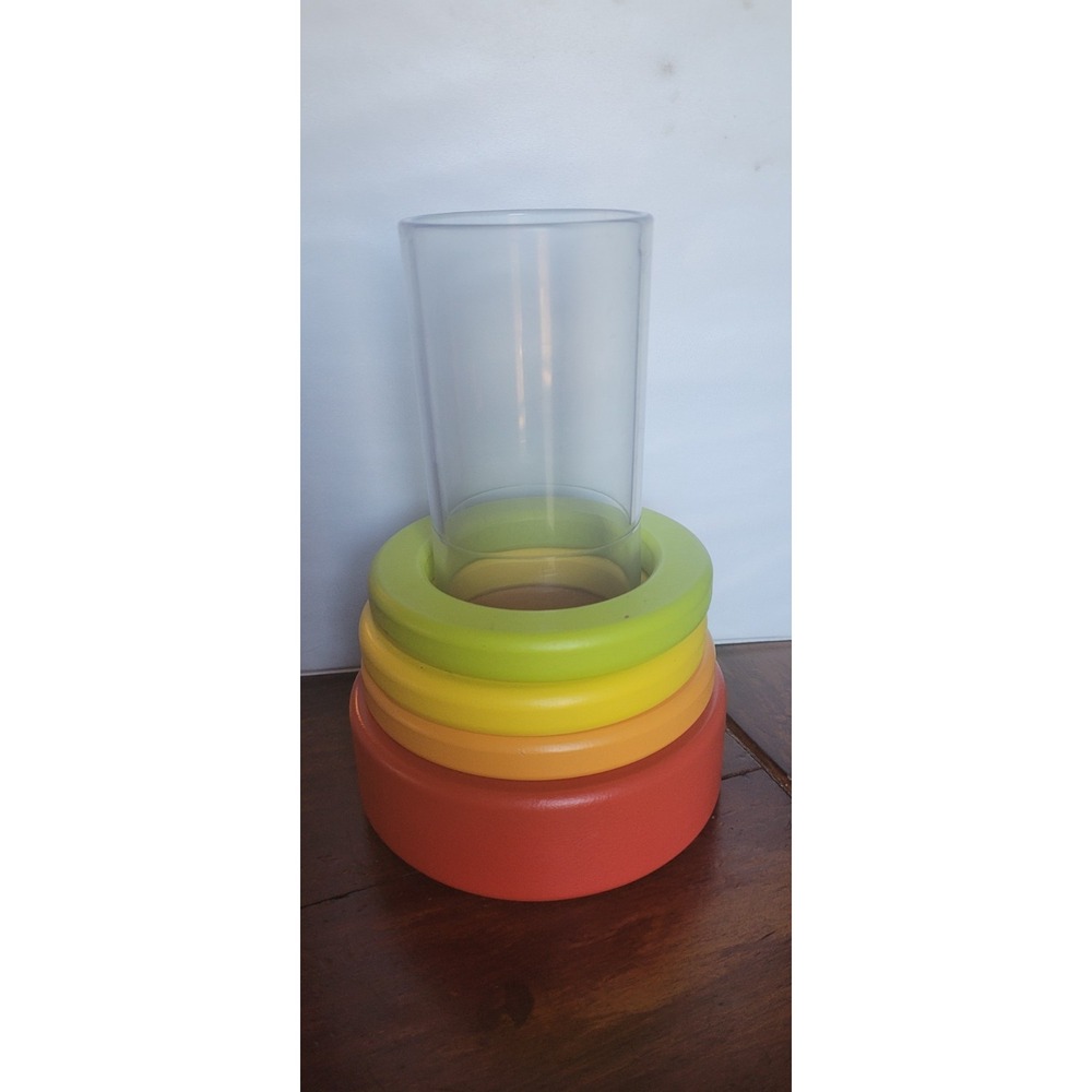 LOVEVERY THE EXPLORER PLAY KIT MONTHS 9-10 CLEAR TUBE STACKING RINGS MONTESSORI